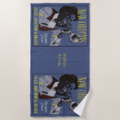 ニューオーリンズミュージック名前をカスタムする ビーチタオル (正面)