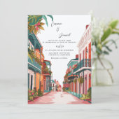 ニューオーリンズランドスケープ目的地の結婚式 招待状 (スタンド正面)