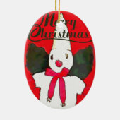 ニューオーリンズリトル雪だるま セラミックオーナメント (裏面)