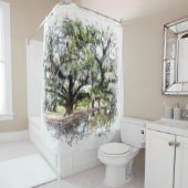*~*ニューオーリンズリビングオークツリーアート絵画ズ シャワーカーテン (インサイチュ)
