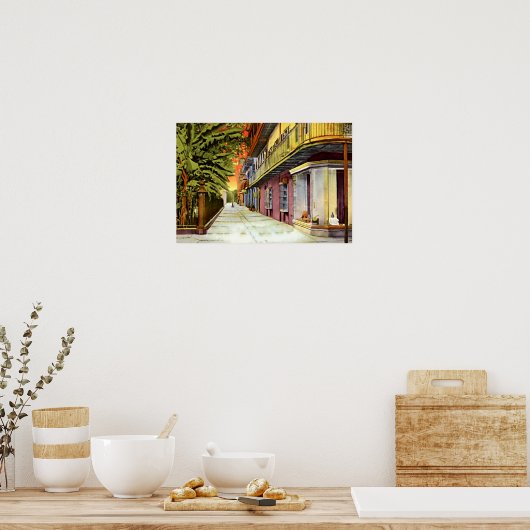 ニューオーリンズルイジアナパイレーツアリーフランスのクォーター ポスター (キッチン)