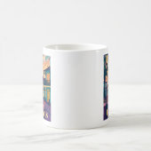 ニューオーリンズルイジアナフランスのクォーターアットサンセット コーヒーマグカップ (中央)