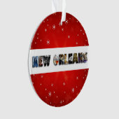 ニューオーリンズルイジアナフランスのクォータークリスマス オーナメント (正面)