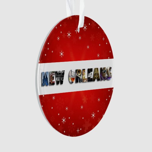 ニューオーリンズルイジアナフランスのクォータークリスマス オーナメント (正面)