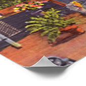 ニューオーリンズルイジアナフランスのクオーターバルコニー ポスター (角)