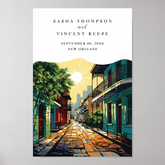 ニューオーリンズルイジアナレトロ ポスター (正面)