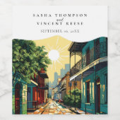 ニューオーリンズルイジアナレトロ ワインラベル (シングルラベル)