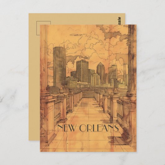 ニューオーリンズルイジアナ旅行 ポストカード (正面/裏面)