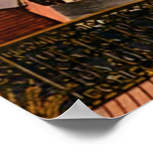 ニューオーリンズルイジアナ王室の通りバルコニー ポスター (角)