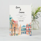 ニューオーリンズルイジアナ結婚式招待状 招待状 (スタンド正面)