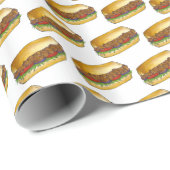 ニューオーリンズルイジアナ食べ物エビPo'Boyサンドイッチ ラッピングペーパー (ロールコーナー)