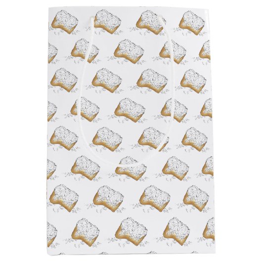 ニューオーリンズルイジアナNOLAスガリーベイグネットペストリー ミディアムペーパーバッグ (正面)