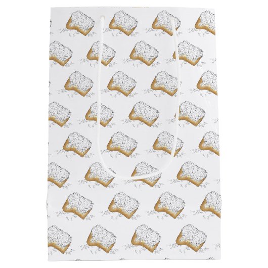 ニューオーリンズルイジアナNOLAスガリーベイグネットペストリー ミディアムペーパーバッグ (裏面)