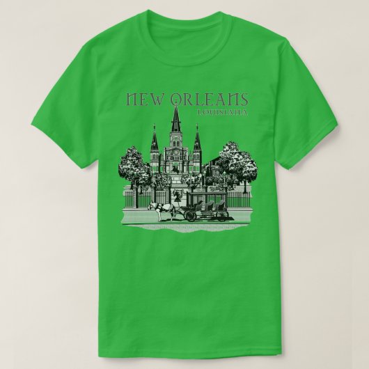 ニューオーリンズルイジアナTシャツ Tシャツ (デザイン正面)