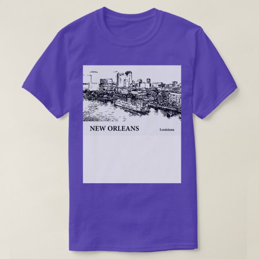 ニューオーリンズルイジアナTシャツ Tシャツ (デザイン正面)