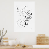 ニューオーリンズレディーヴァイオリンオンキャンバスプリント ポスター (キッチン)