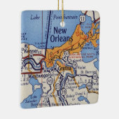 ニューオーリンズヴィンテージの地図 セラミックオーナメント (右)