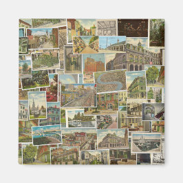 ニューオーリンズヴィンテージはがきコラージマグネット マグネット