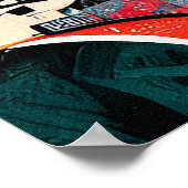 ニューオーリンズヴィンテージジャズクラブギタープレーヤー ポスター (角)