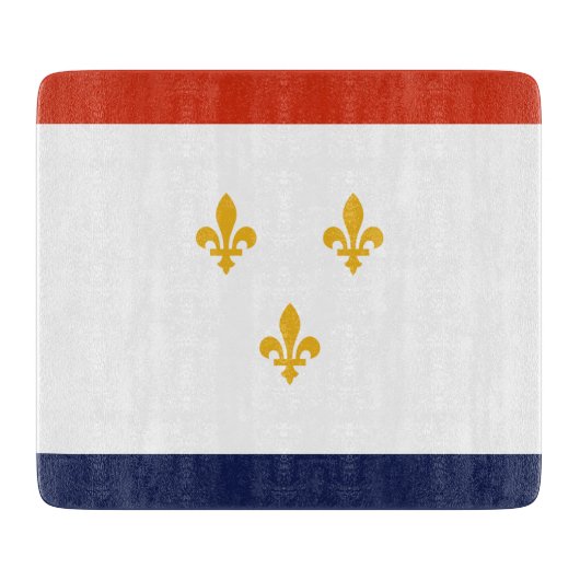 ニューオーリンズ国旗（ルイジアナ，米国） カッティングボード (正面)