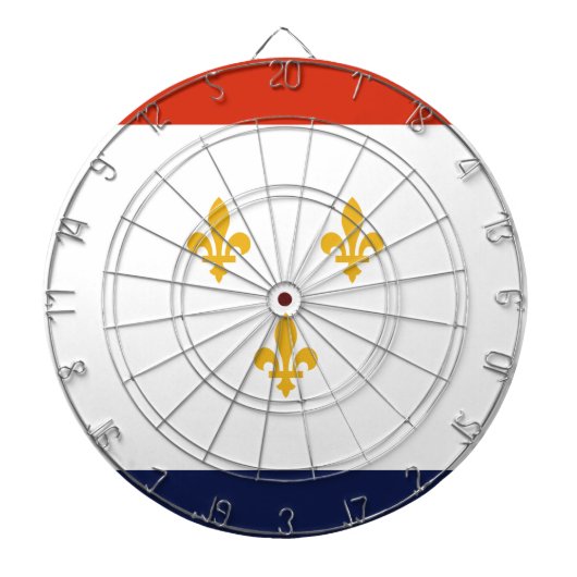 ニューオーリンズ国旗（ルイジアナ，米国） ダーツボード (正面)