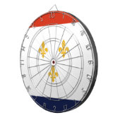 ニューオーリンズ国旗（ルイジアナ，米国） ダーツボード (正面右)