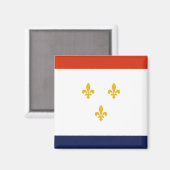 ニューオーリンズ国旗（ルイジアナ，米国） マグネット (正面/裏面)