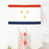 ニューオーリンズ国旗（ルイジアナ，米国） 横断幕 (インサイチュ)