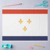 ニューオーリンズ国旗（ルイジアナ，米国） 薄葉紙 (クラフト)