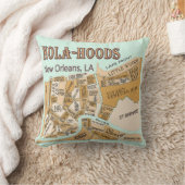 ニューオーリンズ地区の地図， NOLA_HOODS クッション (ブランケット)
