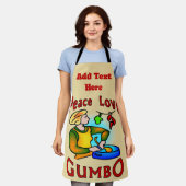ニューオーリンズ地区、文字、エプロンを追加 エプロン (着用した状態)