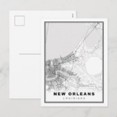 ニューオーリンズ地図 シーズンポストカード (正面/裏面)