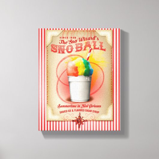ニューオーリンズ夏期雪玉 キャンバスプリント (正面)
