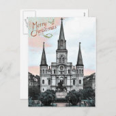 ニューオーリンズ大聖堂クリスマス シーズンポストカード (正面/裏面)