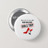 ニューオーリンズ女子旅のおもしろギフト 楽しいTシャツ 缶バッジ (正面&裏面)