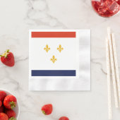 ニューオーリンズ州旗 縁ありカクテルナプキン (インサイチュ)