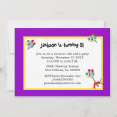 ニューオーリンズ市電誕生日（紫） 招待状 (裏面)