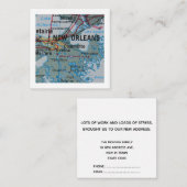 ニューオーリンズ引っ越しました新しいアドレスカード エンクロージャーカード (正面/裏面)