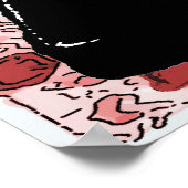 ニューオーリンズ抽象芸術の地図 ポスター (角)