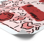 ニューオーリンズ抽象芸術の地図 ポスター (角)