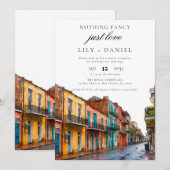 ニューオーリンズ挙式後の披露宴の招待状 招待状 (正面/裏面)