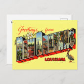 ニューオーリンズ旅行はがきからのヴィンテージの挨拶 ポストカード (正面/裏面)