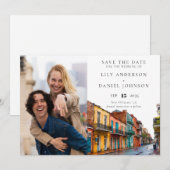 ニューオーリンズ水彩写真ウェディング セーブザデート (正面/裏面)