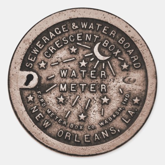 ニューオーリンズ水道メータカバー ラウンドシール (正面)