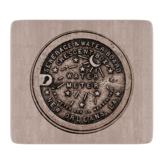 ニューオーリンズ水道メーターの蓋 カッティングボード (正面)