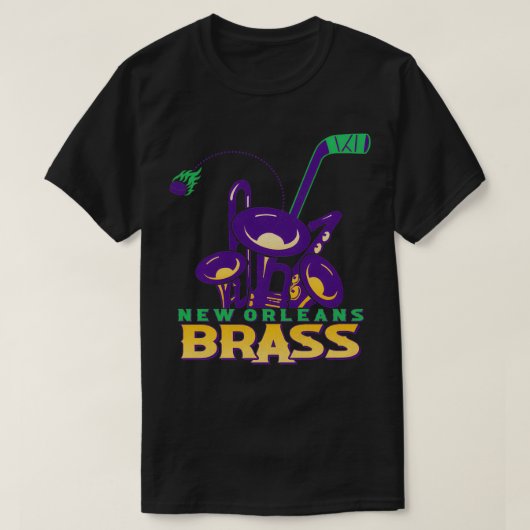 ニューオーリンズ真鍮ホッケーチームTシャツ Tシャツ (デザイン正面)