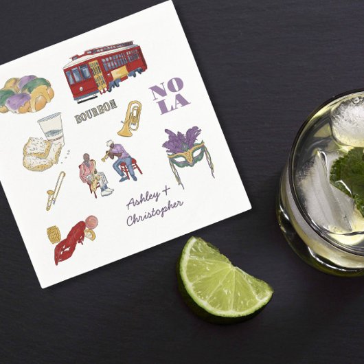 ニューオーリンズ結婚ズ スタンダードカクテルナプキン