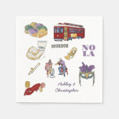 ニューオーリンズ結婚ズ スタンダードカクテルナプキン (正面)