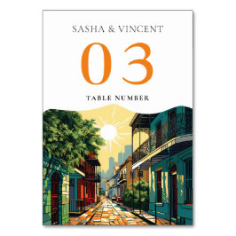 ニューオーリンズ結婚ルイジアナレトロ テーブルナンバー