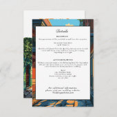 ニューオーリンズ結婚ルイジアナ詳細レトロ 招待状 (正面/裏面)